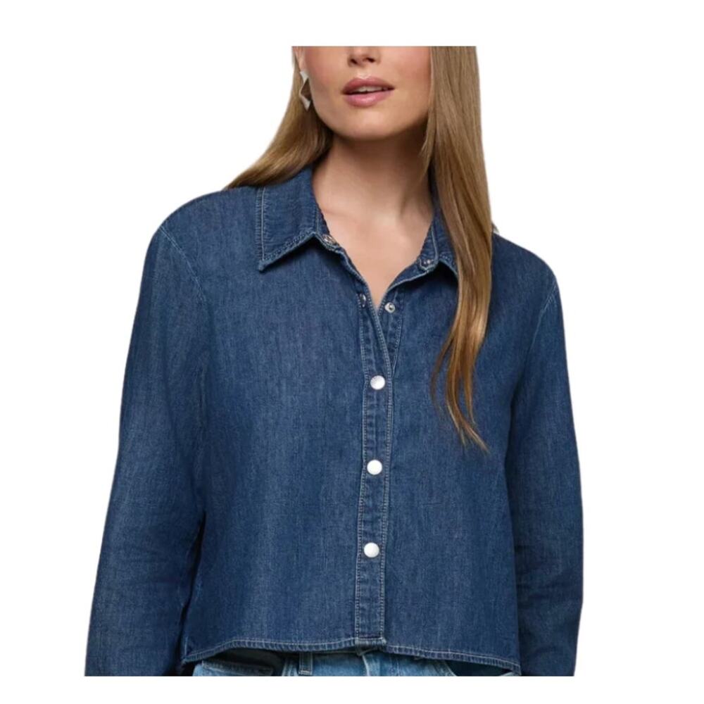 L'AGENCE, NEW, Annette Chambray Shirt, MED - Picture 10 of 11
